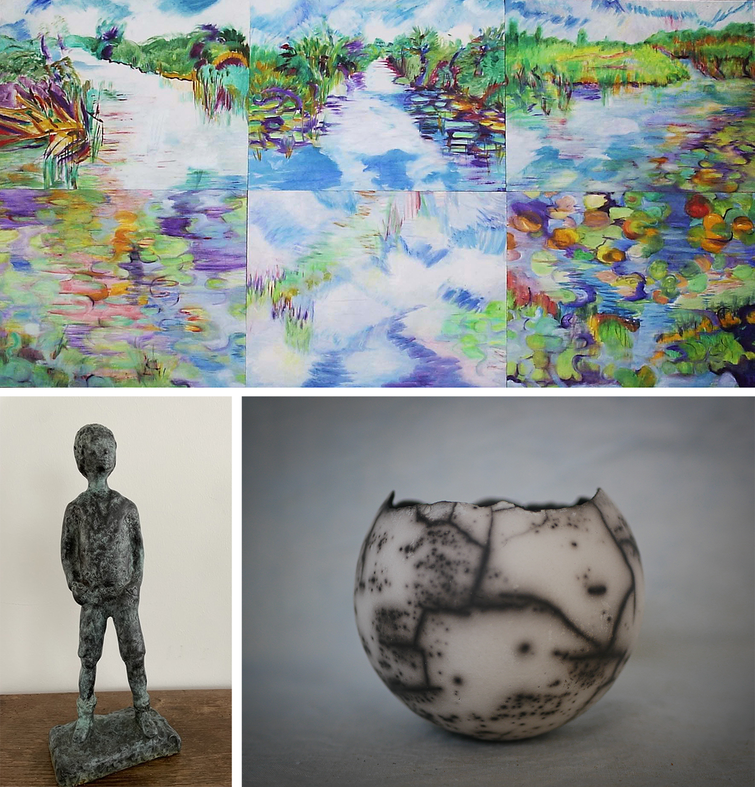 drie kunstwerken